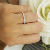 0.25 Carat (ctw) 10K White Gold Round White Diamond Ladies Wedding Stackable Band 1/4 CT