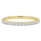 0.25 Carat (ctw) 10K Yellow Gold Round White Diamond Ladies Wedding Stackable Band 1/4 CT