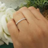 0.25 Carat (ctw) 14K White Gold Round White Diamond Ladies Wedding Stackable Band 1/4 CT