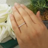 0.25 Carat (ctw) 14K White Gold Round White Diamond Ladies Wedding Stackable Band 1/4 CT