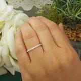 0.25 Carat (ctw) 14K White Gold Round White Diamond Ladies Wedding Stackable Band 1/4 CT