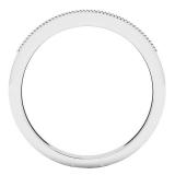 0.10 Carat (ctw) 14K White Gold Round White Diamond Ladies Stackable Wedding Band 1/10 CT