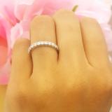 0.50 Carat (ctw) 10K White Gold Round White Diamond Wedding Anniversary Stackable Band 1/2 CT