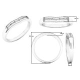 0.10 Carat (ctw) 10K White Gold Round White Diamond Ladies Vintage Wedding Stackable Band 1/10 CT
