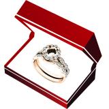 0.30 Carat (ctw) 10K Rose Gold Round Diamond Ladies Semi Mount Ring Set 1/3 CT (No Center Stone)