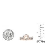 0.30 Carat (ctw) 10K Rose Gold Round Diamond Ladies Semi Mount Ring Set 1/3 CT (No Center Stone)