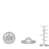 0.30 Carat (ctw) 18K White Gold Round Diamond Ladies Semi Mount Ring Set 1/3 CT (No Center Stone)