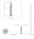 0.10 Carat (ctw) Sterling Silver Round White Diamond Ladies Hoop Earrings 1/10 CT