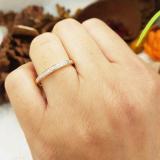 0.03 Carat (ctw) 10K Yellow Gold Round White Diamond Ladies Anniversary Wedding Band