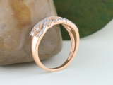 0.33 Carat (ctw) 10K Rose Gold Round Diamond Ladies Vintage Style Anniversary Wedding Band 1/3 CT
