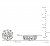 0.33 Carat (ctw) 10K White Gold Round Diamond Ladies Vintage Style Anniversary Wedding Band 1/3 CT