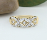 0.33 Carat (ctw) 10K Yellow Gold Round Diamond Ladies Vintage Style Anniversary Wedding Band 1/3 CT
