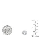 0.25 Carat (ctw) 10K White Gold Round Cut Diamond Removable Jackets For Stud Earrings 1/4 CT