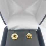 0.25 Carat (ctw) 10K Yellow Gold Round Cut Diamond Removable Jackets For Stud Earrings 1/4 CT