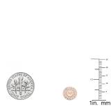 0.25 Carat (ctw) 18K Rose Gold Round Cut Diamond Removable Jackets For Stud Earrings 1/4 CT