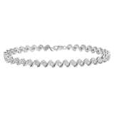 0.20 Carat (ctw) Sterling Silver Round Cut Diamond Ladies
