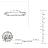 0.20 Carat (ctw) Sterling Silver Round Cut Diamond Ladies