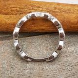 0.12 Carat (ctw) 10K White Gold Round White Diamond Ladies Anniversary Wedding Stackable Band