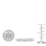 0.20 Carat (ctw) 14K White Gold Round Cut Diamond Ladies Wedding Stackable Guard Band 1/5 CT