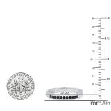0.25 Carat (ctw) Sterling Silver Round Black Diamond Ladies Wedding Stackable Band 1/4 CT