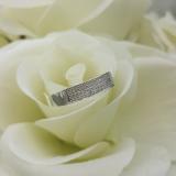 0.15 Carat (ctw) 10K White Gold Round White Diamond Men's Micro Pave Wedding Band