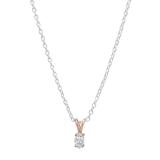 0.20 Carat (ctw) 10K Rose Gold Marquise White Diamond Ladies Solitaire Pendant 1/5 CT