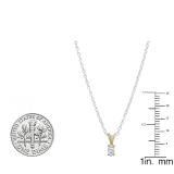 0.20 Carat (ctw) 10K Yellow Gold Marquise White Diamond Ladies Solitaire Pendant 1/5 CT