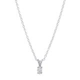 0.20 Carat (ctw) 14K White Gold Marquise White Diamond Ladies Solitaire Pendant 1/5 CT