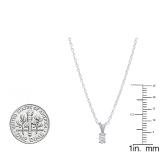 0.20 Carat (ctw) 14K White Gold Marquise White Diamond Ladies Solitaire Pendant 1/5 CT