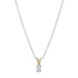 0.20 Carat (ctw) 18K Yellow Gold Marquise White Diamond Ladies Solitaire Pendant 1/5 CT