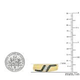 0.20 Carat (ctw) 10K Yellow Gold Round Blue & White Diamond Men's Anniversary Wedding Band 1/5 CT