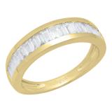 0.65 Carat (ctw) 14K Yellow Gold Baguette Diamond Ladies Stackable Anniversary Wedding Band