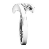 0.95 Carat (ctw) 10K White Gold Round Diamond Ladies Bridal 3 Stone Engagement Ring 1 CT