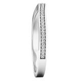 0.10 Carat (ctw) 14K White Gold Round White Diamond Ladies Anniversary Wedding Band 1/10 CT