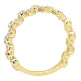 0.50 Carat (ctw) 18K Yellow Gold Round Diamond Ladies Wedding Anniversary Stackable Band 1/2 CT