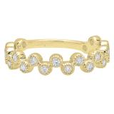 0.50 Carat (ctw) 18K Yellow Gold Round Diamond Ladies Wedding Anniversary Stackable Band 1/2 CT
