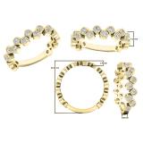 0.50 Carat (ctw) 18K Yellow Gold Round Diamond Ladies Wedding Anniversary Stackable Band 1/2 CT