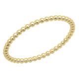 10K Yellow Gold Beaded Style Ladies Ball Chain Design Wedding Band