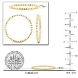 10K Yellow Gold Beaded Style Ladies Ball Chain Design Wedding Band