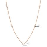 0.30 Carat (ctw) 10K Rose Gold Round White Diamond Ladies Necklace 1/3 CT