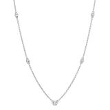 0.30 Carat (ctw) 10K White Gold Round White Diamond Ladies Necklace 1/3 CT