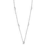 0.30 Carat (ctw) 14K White Gold Round White Diamond Ladies Necklace 1/3 CT