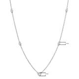 0.30 Carat (ctw) 14K White Gold Round White Diamond Ladies Necklace 1/3 CT