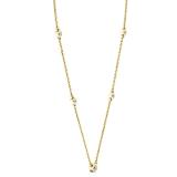 0.30 Carat (ctw) 14K Yellow Gold Round White Diamond Ladies Necklace 1/3 CT