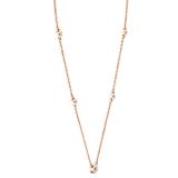 0.30 Carat (ctw) 18K Rose Gold Round White Diamond Ladies Necklace 1/3 CT