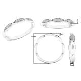 0.05 Carat (ctw) 10K White Gold Round Diamond Ladies Anniversary Wedding Stackable Band