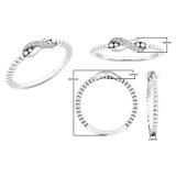 0.05 Carat (ctw) 14K White Gold Round Diamond Beaded Style Infinity Ladies Ball Design Wedding Band