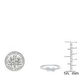 0.05 Carat (ctw) 14K White Gold Round Diamond Beaded Style Infinity Ladies Ball Design Wedding Band
