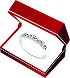 0.07 Carat (ctw) 10K White Gold Round Diamond Ladies Bridal Crown Anniversary Wedding Band