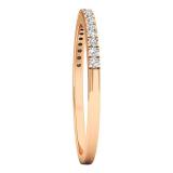 0.16 Carat (Ctw) 10K Rose Gold Round White Diamond Wedding Anniversary Stackable Band Ring